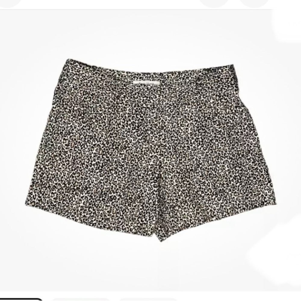 White House Black Market leopard print chino cuffed shorts